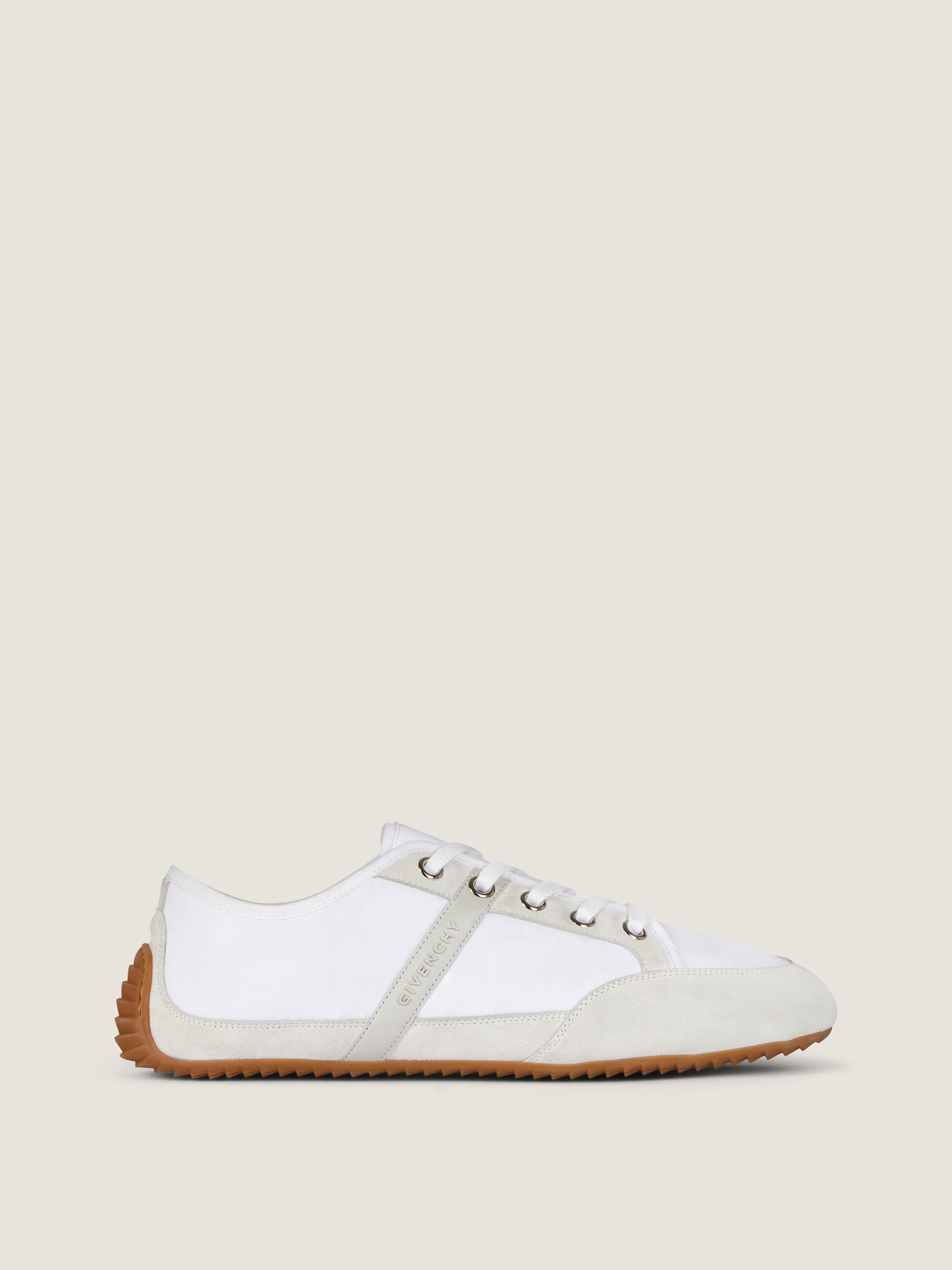 Slim sneakers in nylon and suede